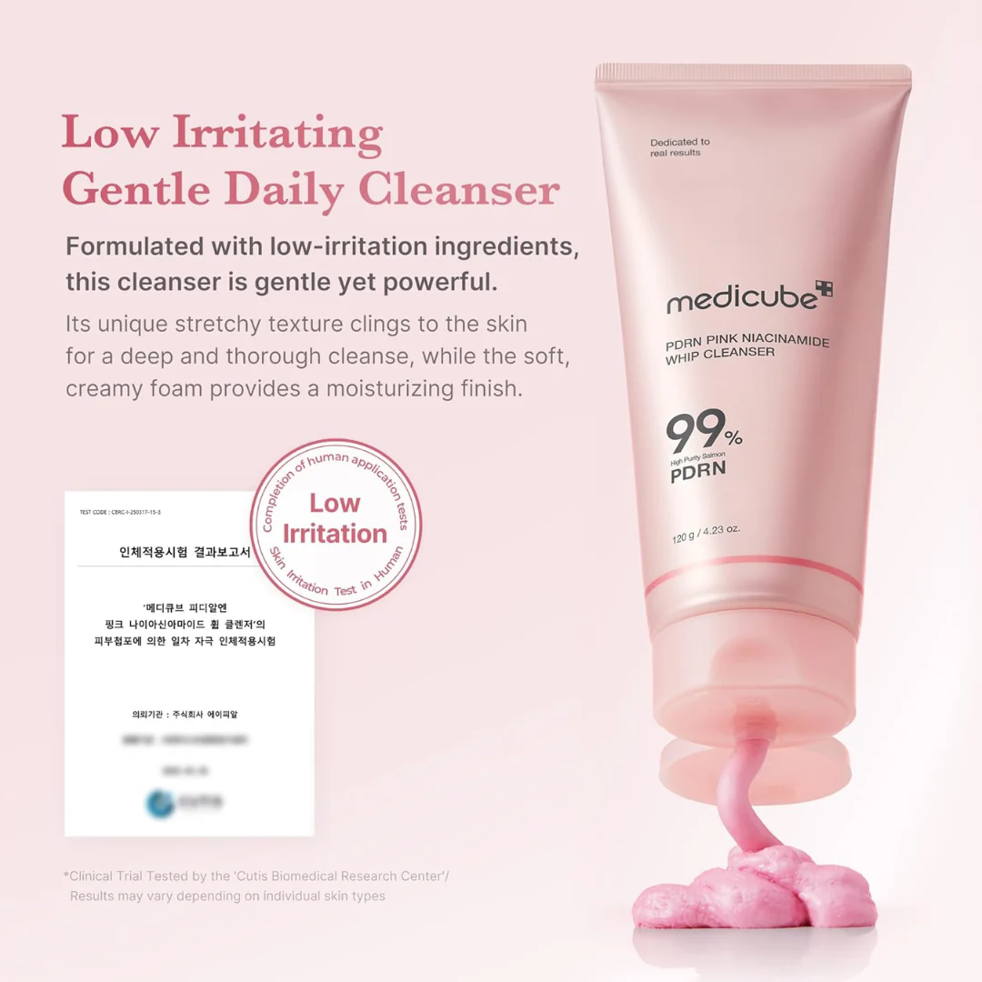 Medicube PDRN Pink Niacinamide Whip Cleanser 120g - Image 7
