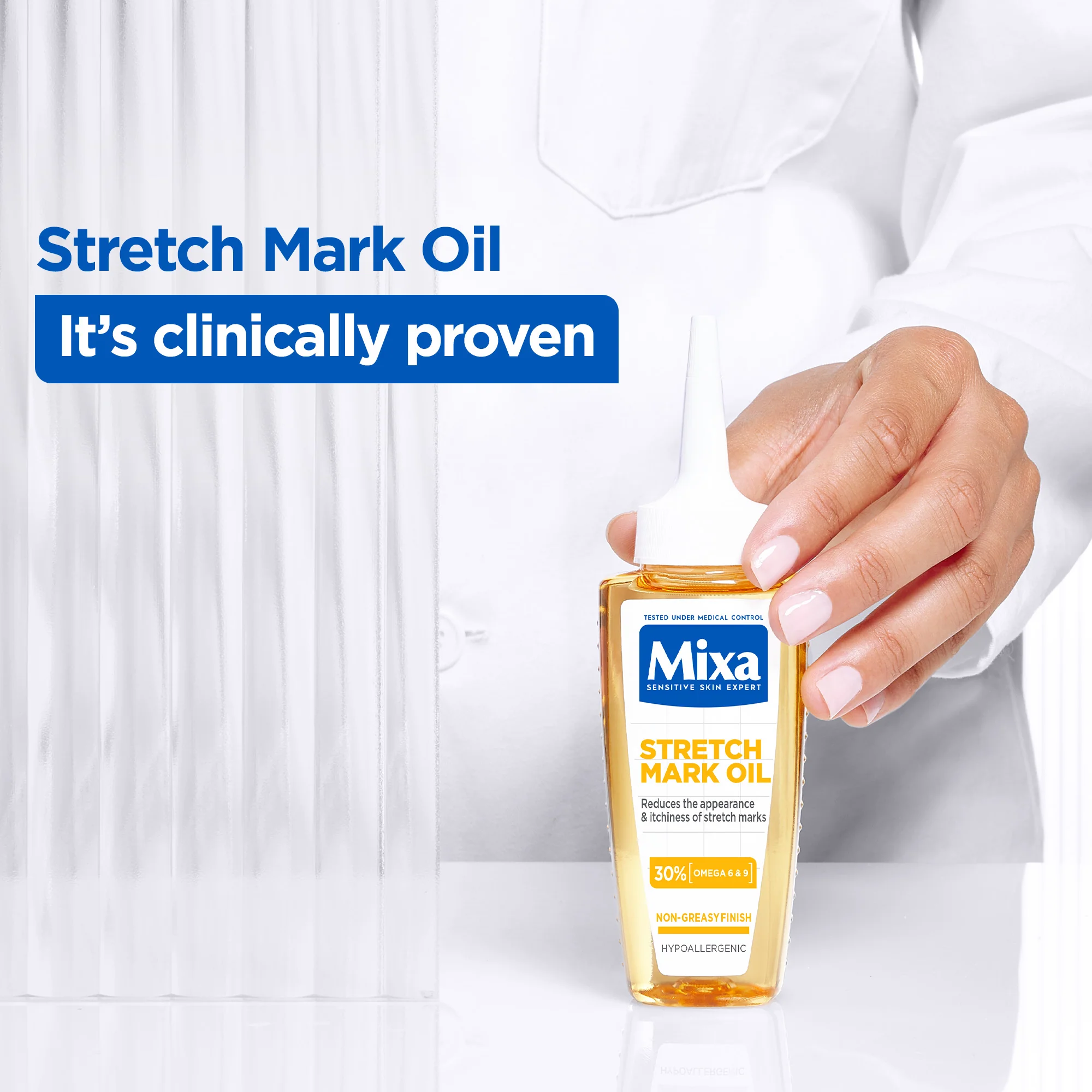 Mixa Anti Stretch Mark Oil For Skin with Stretch Marks With Omega 6 & 9 - Image 2