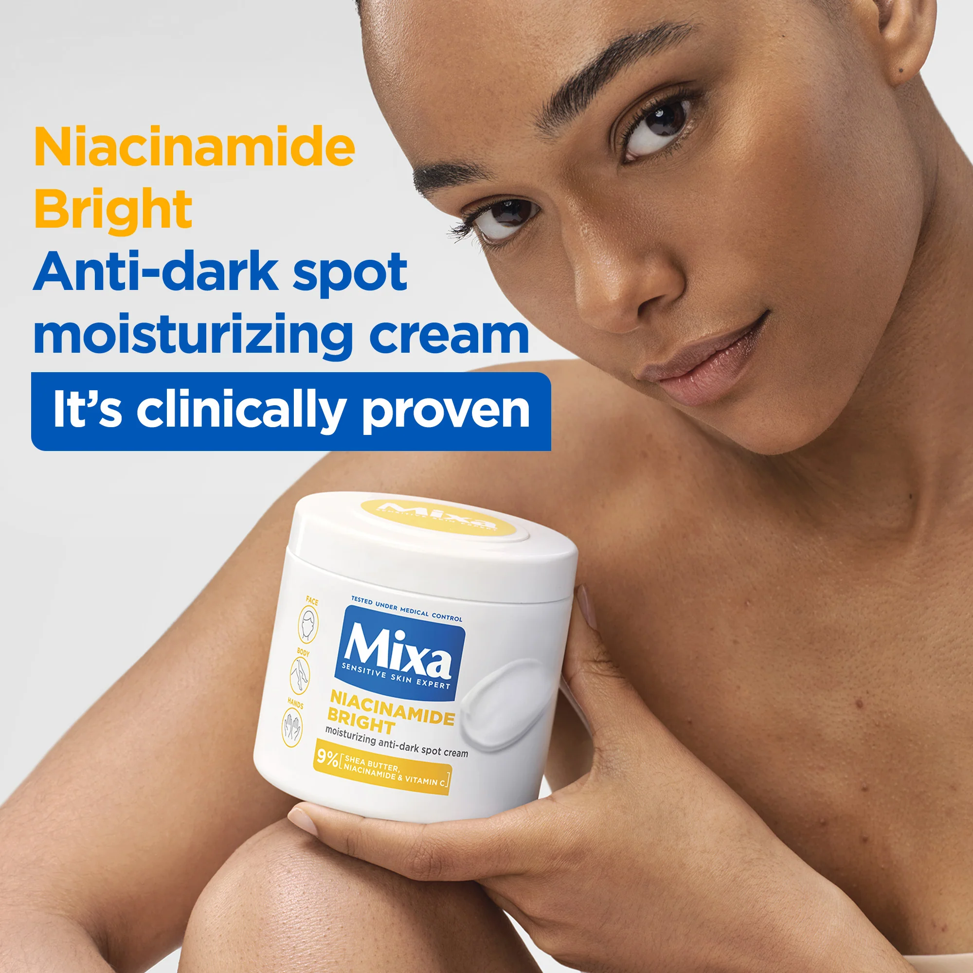 Mixa Niacinamide Bright Moisturising Anti-Dark Spot Cream Jar - Image 2