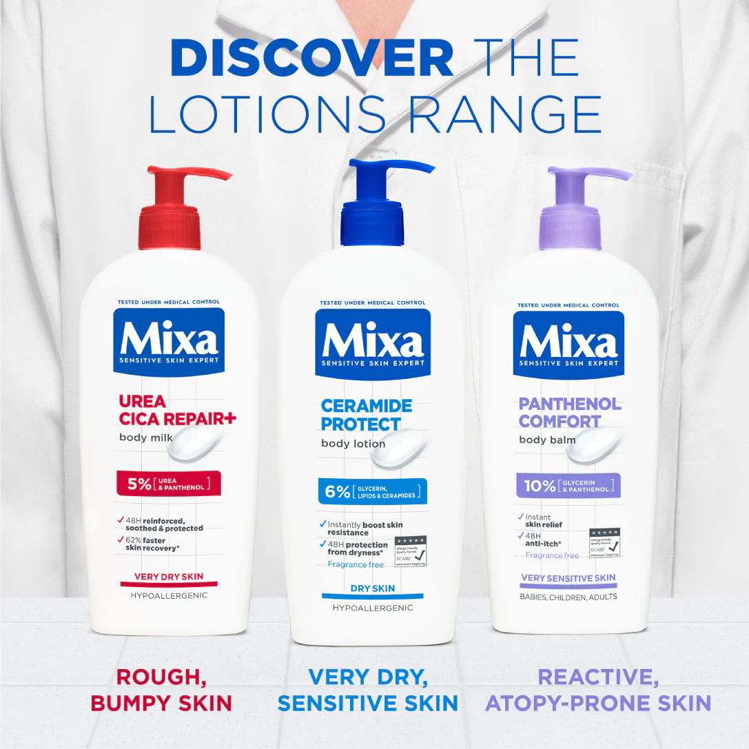 Mixa Panthenol Comfort Body Lotion & Anti-Scratching Cream For Dry Skin, Atopy Prone Skin and Eczema - Image 8