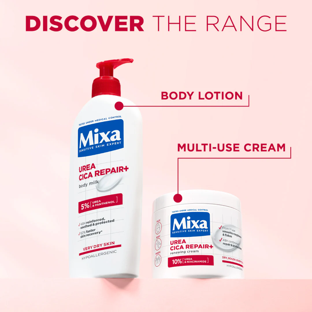 Mixa Urea Cica Repair Body Lotion For Keratosis Pilaris, Dry Rough Fragile Skin & Tiny Reddish Bumps - Image 7