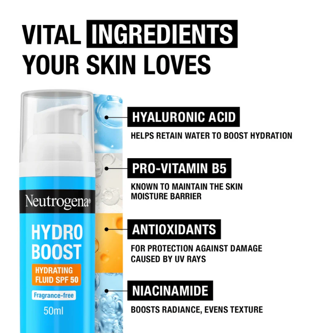 Neutrogena Hydro Boost Fluid SPF50 50ml - Image 2