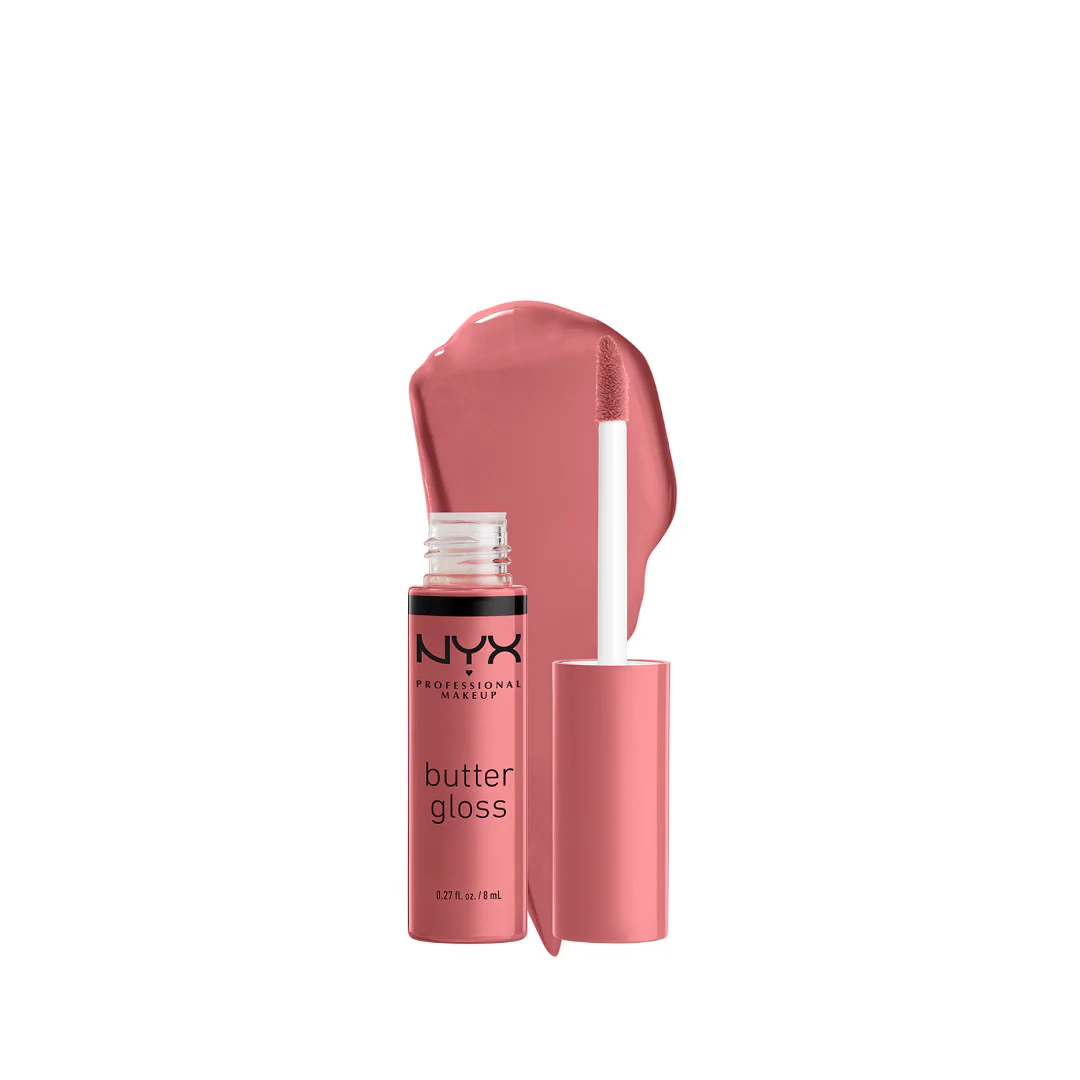 NYX Professional Makeup Butter Gloss, Non-Sticky Lip Gloss, Buttery Soft, Silky Smooth and Creamy, Sheer to Medium Coverage