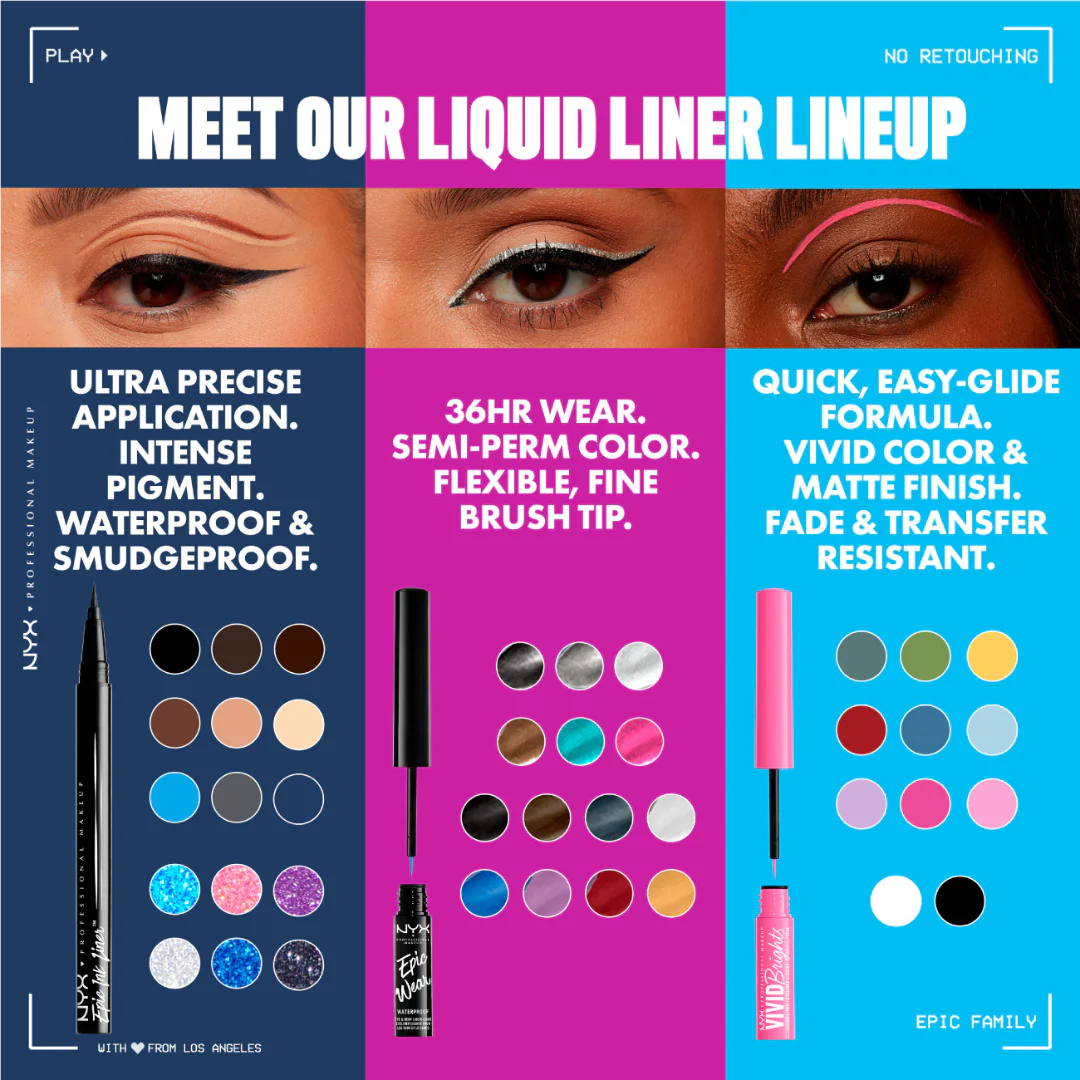NYX Professional Makeup Epic Ink Liner, Waterproof Liquid Eyeliner, Vegan Formula, Intense Pigment - Image 5