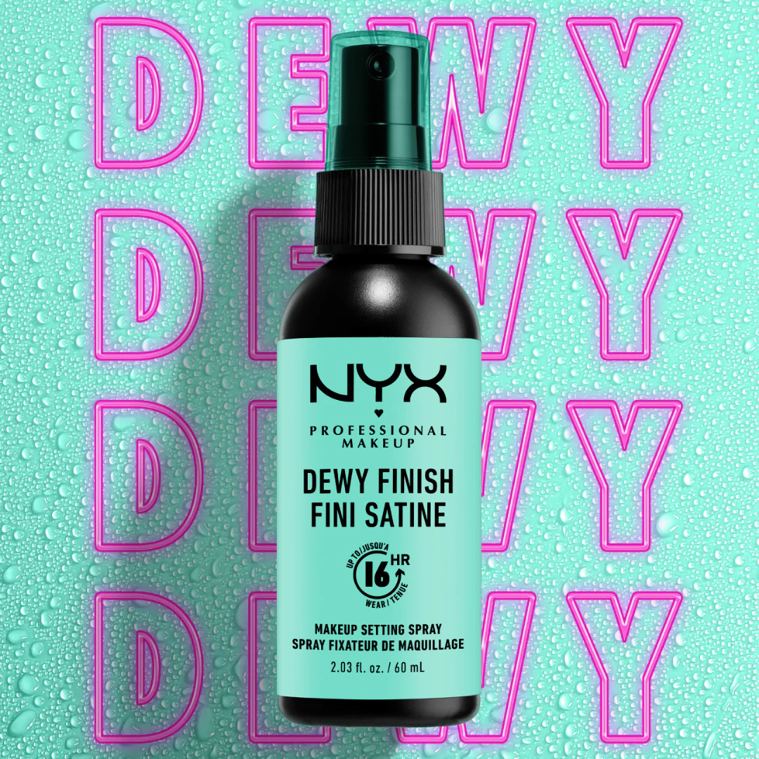 NYX Professional Makeup Dewy Finish, Lightweight and Extends Makeup Wear Up to 16 hours, Makeup Long Lasting Setting Spray - 02, Dewy Finish 60ml - Image 7