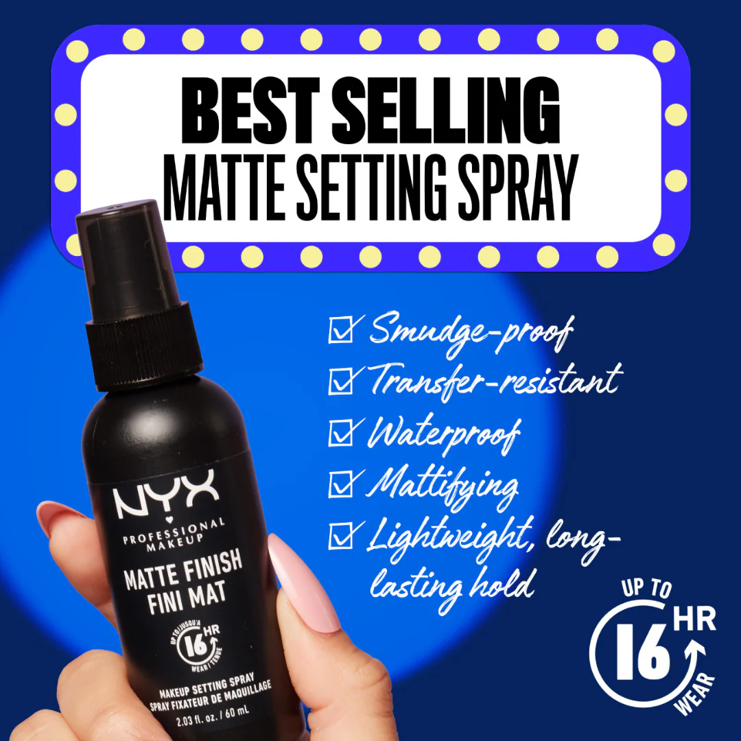 NYX Professional Makeup Setting Spray - Matte Finish, Lightweight, Long-Lasting, Extends Makeup Wear Up to 16 hours, Vegan and Cruelty Free Formula, 60ml - Image 5