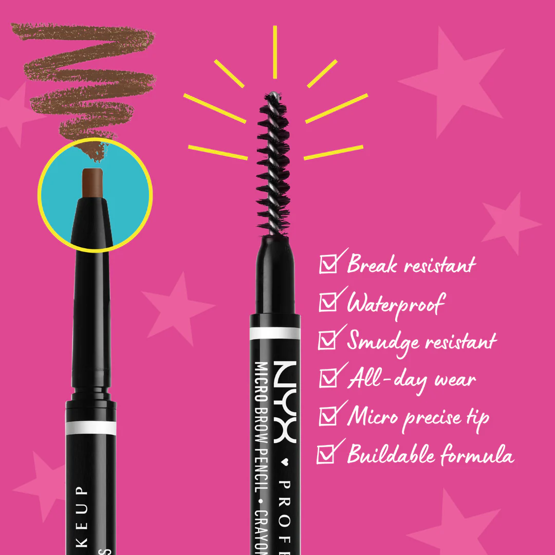 NYX Professional Makeup Micro Brow Pencil, Ultra-Fine, Dual-Ended, Precise Eyebrow Pencil with Retractable Tip and Spoolie Brush - Image 13