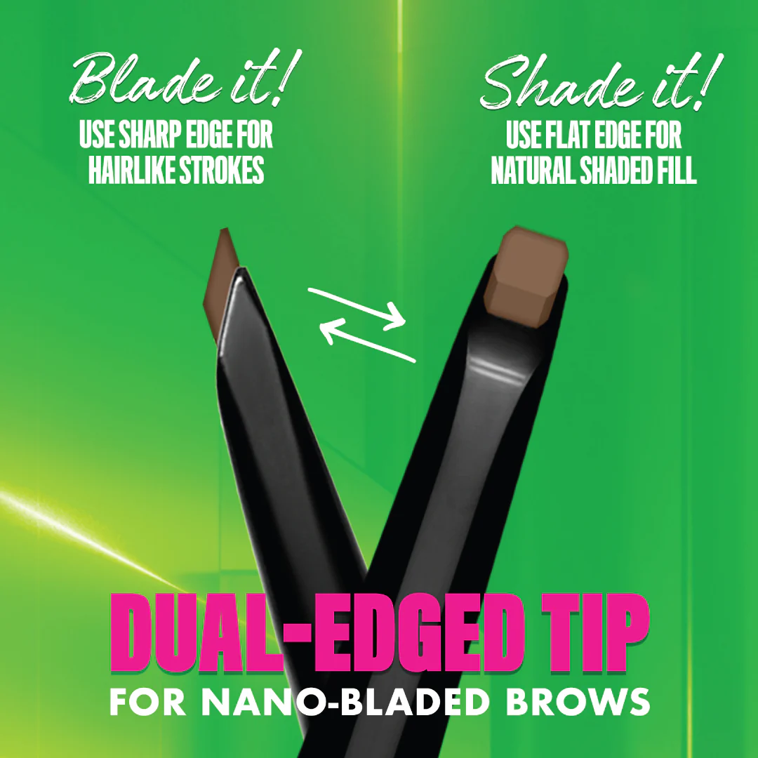 NYX Professional Makeup Blade & Shade, Dual Edged Brow Pencil, Up to 16HR Wear, Smooth-Glide Pigment - Image 5