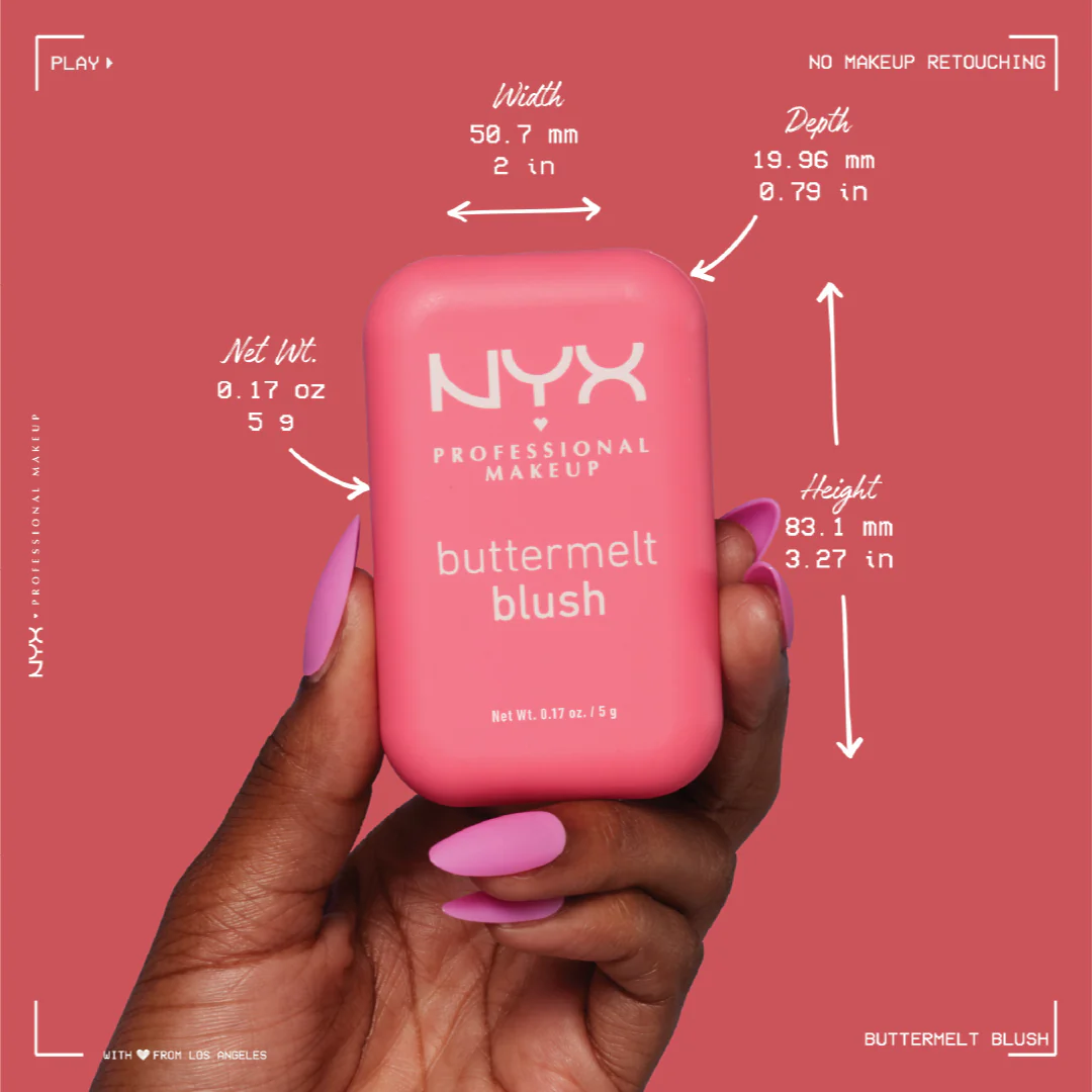 NYX Professional Makeup Buttermelt Blush, Powder Blush, up to 12 H Wear, Fade & Transfer Resistant - Image 6