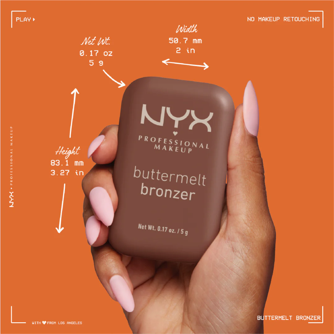 NYX Professional Makeup Buttermelt Bronzer, Powder Bronzer, 12 HR Wear, Fade Resistant & Transfer Resistant, Buildable, Vegan - Image 5