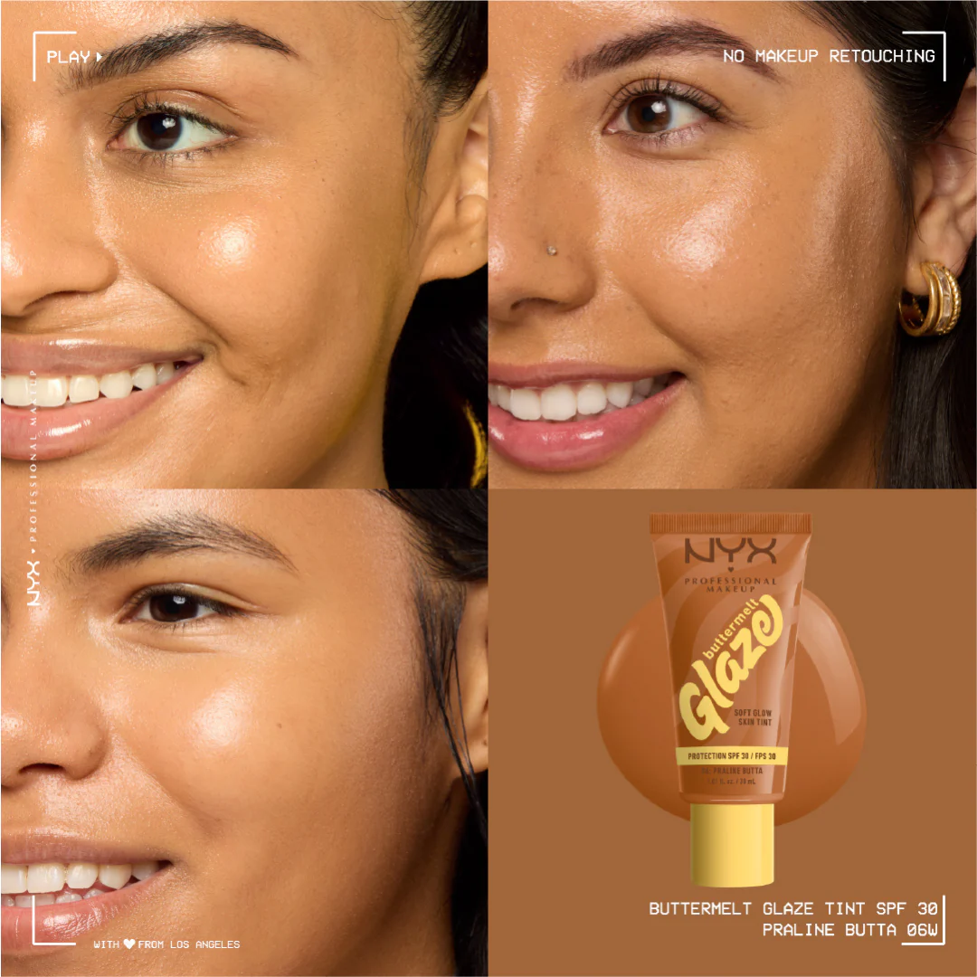 NYX Professional Makeup Buttermelt Glaze Soft Glow Skin Tint + SPF/FPS 30, Foundation, 12h Wear - Image 18