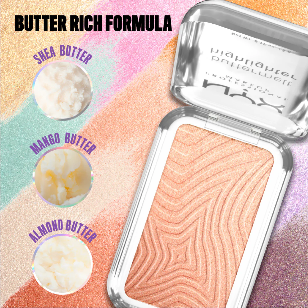 NYX Professional Makeup Buttermelt Highlighter, Powder Highlighter, 12 HR Wear, Fade & Transfer Resistant - Image 7