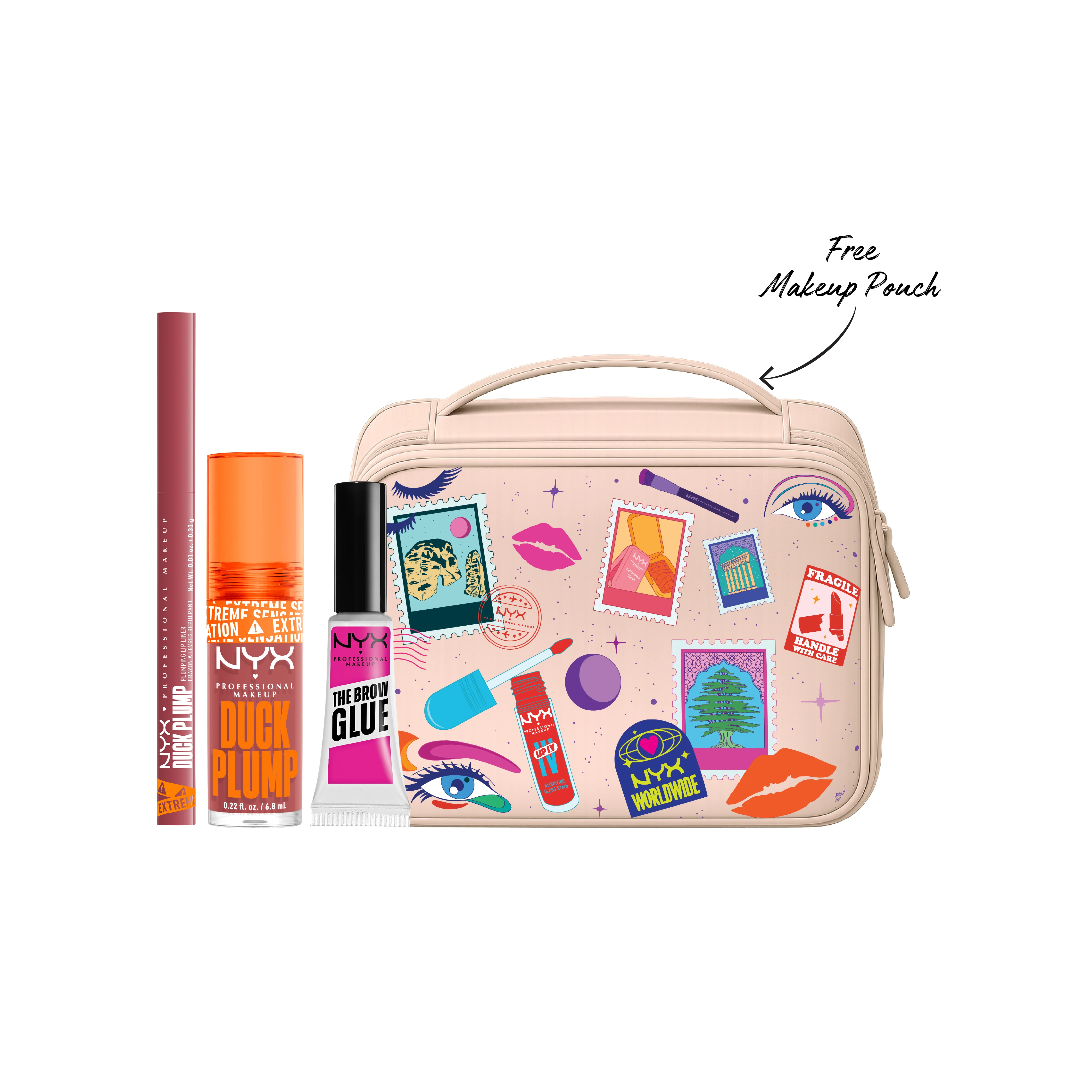 NYX Professional Makeup Duck Plump Bundle + Free Pouch