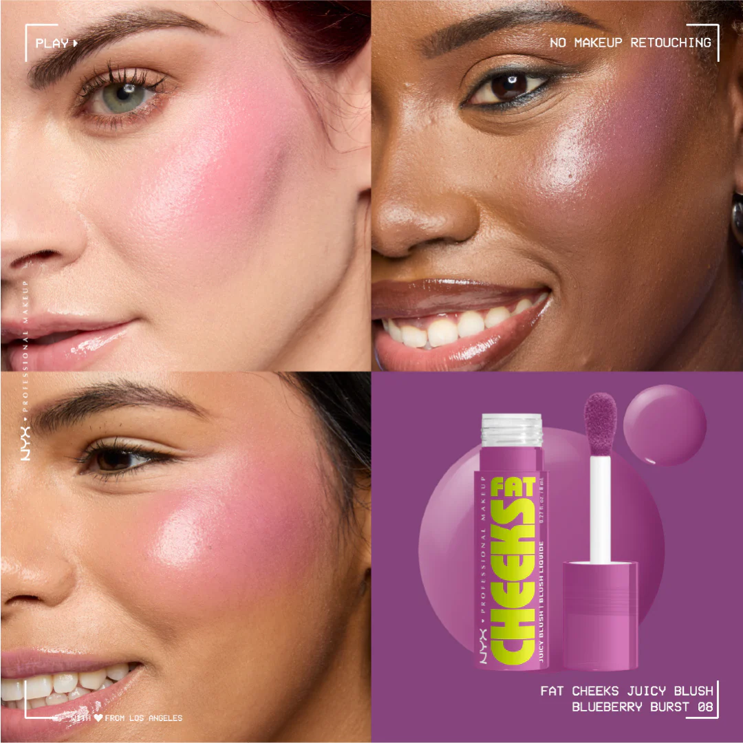 NYX Professional Makeup Fat Cheeks Juicy Blush, Liquid Blush, 12 HR Wear, Product Does Not Fade - Image 22