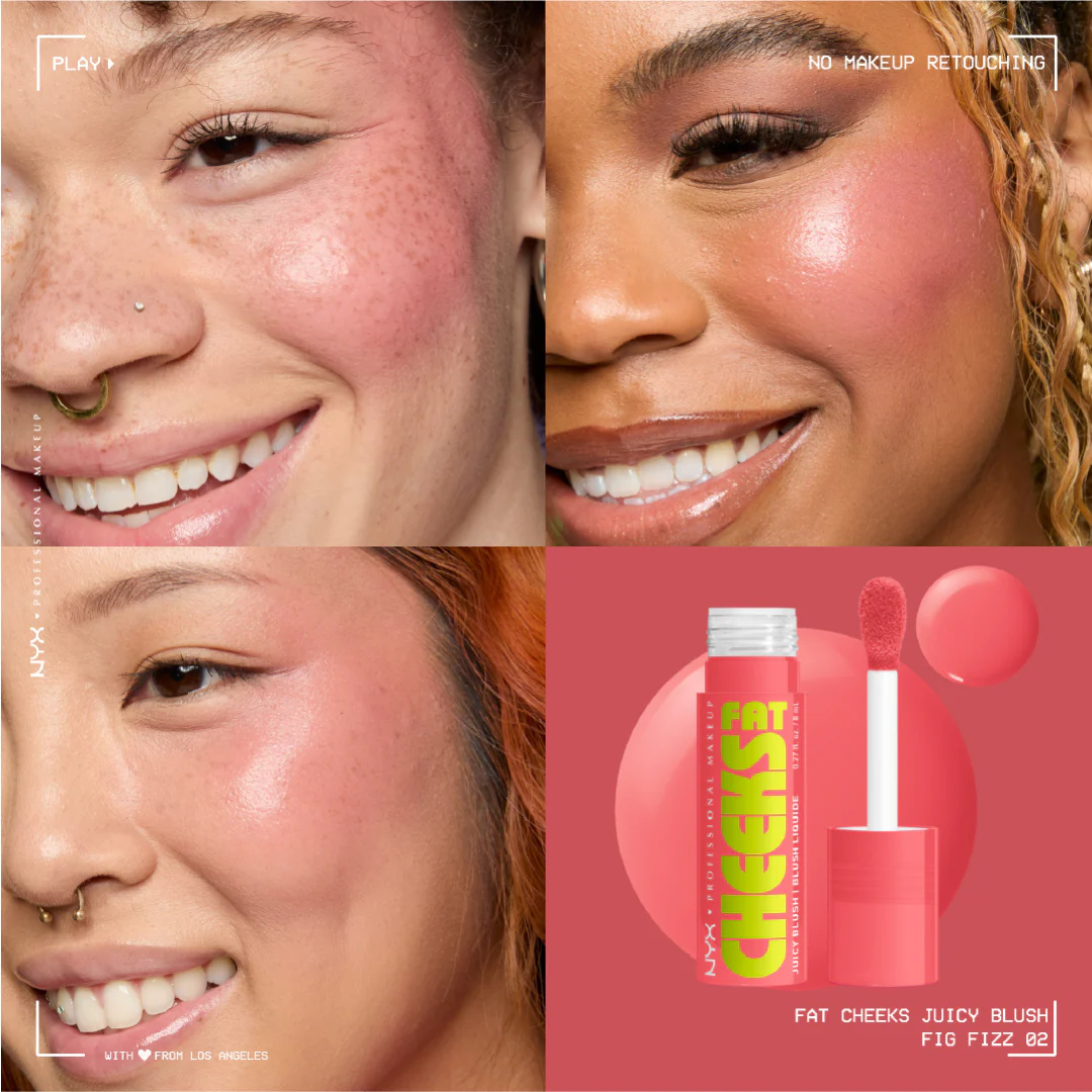 NYX Professional Makeup Fat Cheeks Juicy Blush, Liquid Blush, 12 HR Wear, Product Does Not Fade - Image 3