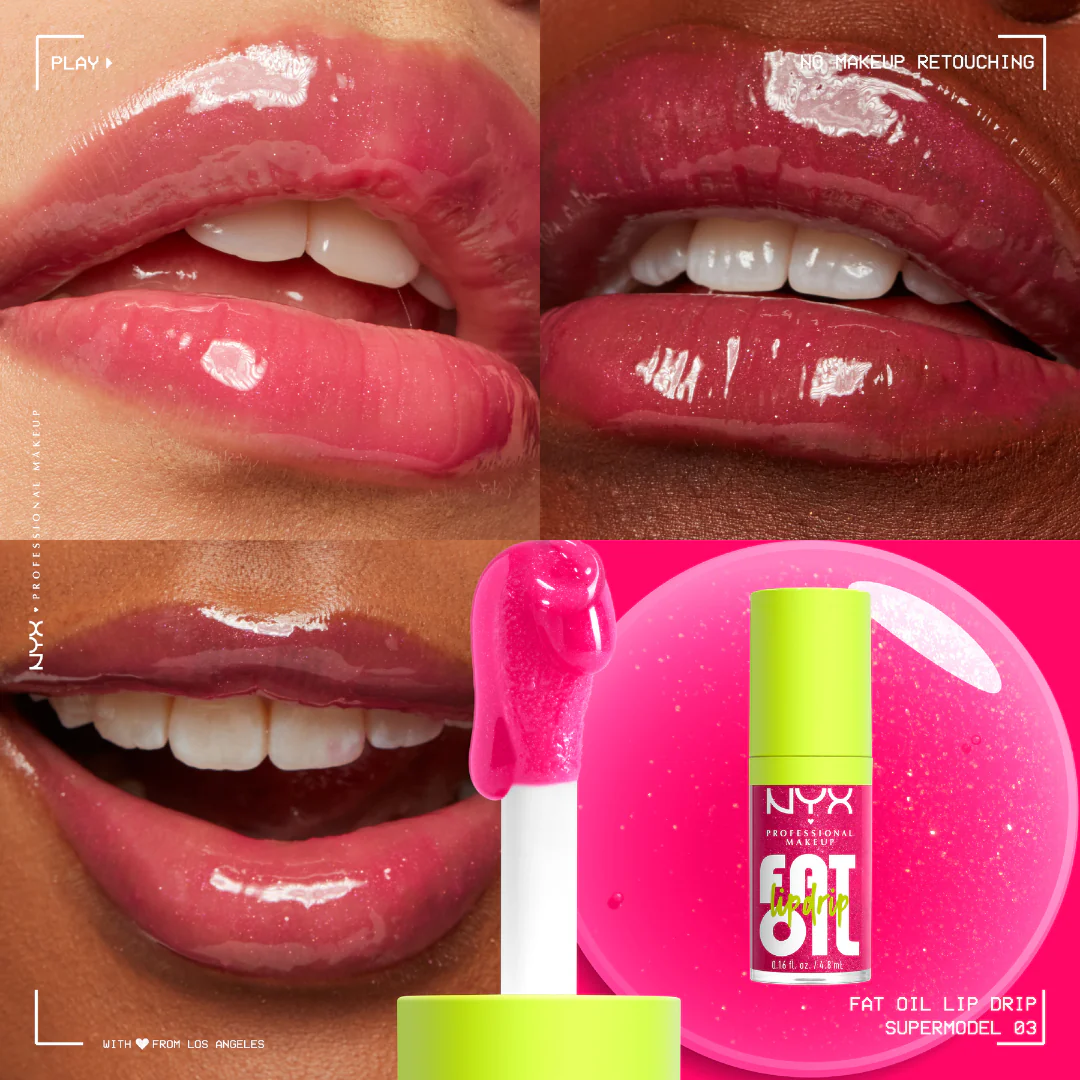 NYX Professional Makeup Fat Oil Lip Drip, Moisturizing, Shiny, Vegan Tinted Lip Gloss, Non-Sticky Finish, 12H Hydration, Squalane, Raspberry and Cloudberry Oils - Image 10