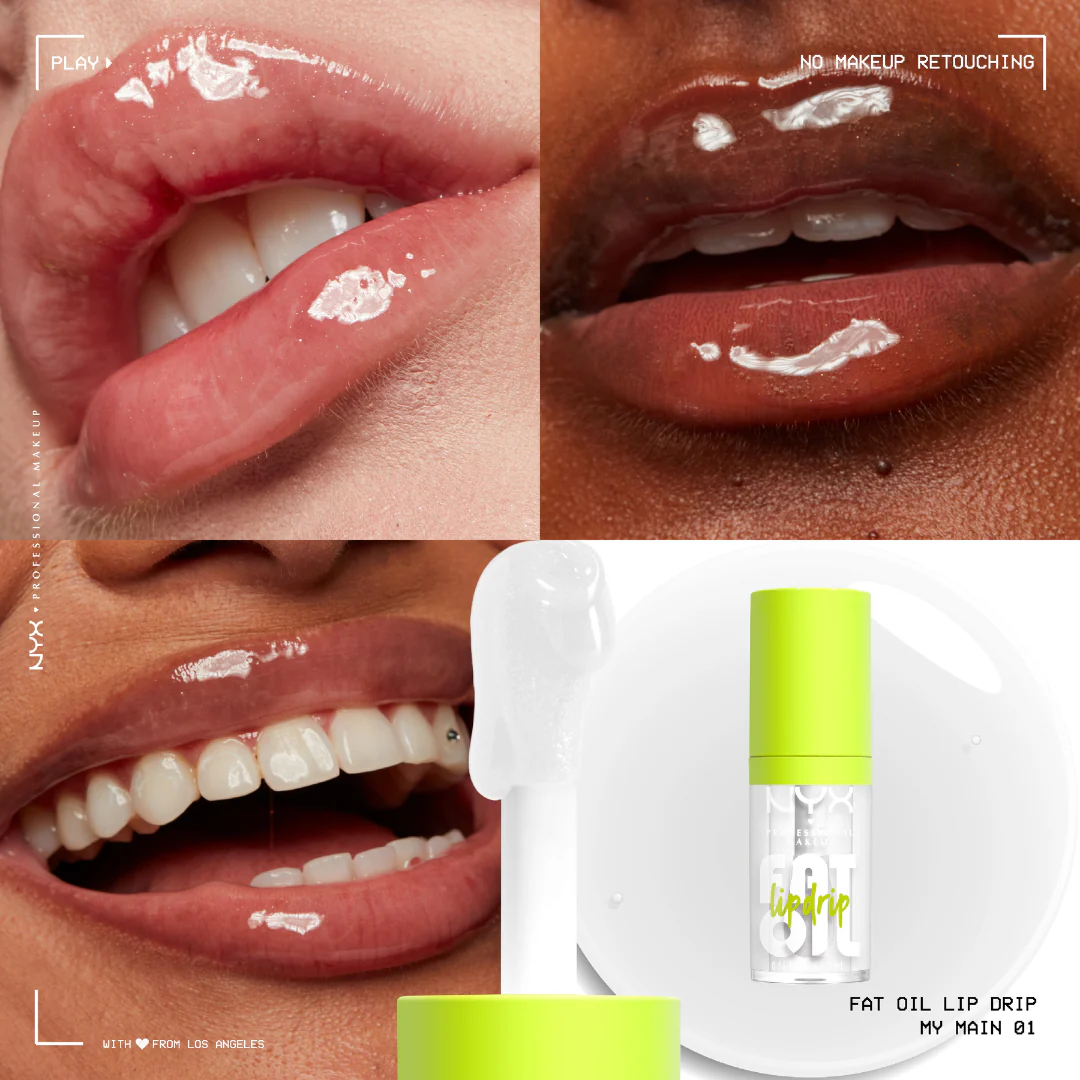 NYX Professional Makeup Fat Oil Lip Drip, Moisturizing, Shiny, Vegan Tinted Lip Gloss, Non-Sticky Finish, 12H Hydration, Squalane, Raspberry and Cloudberry Oils - Image 14
