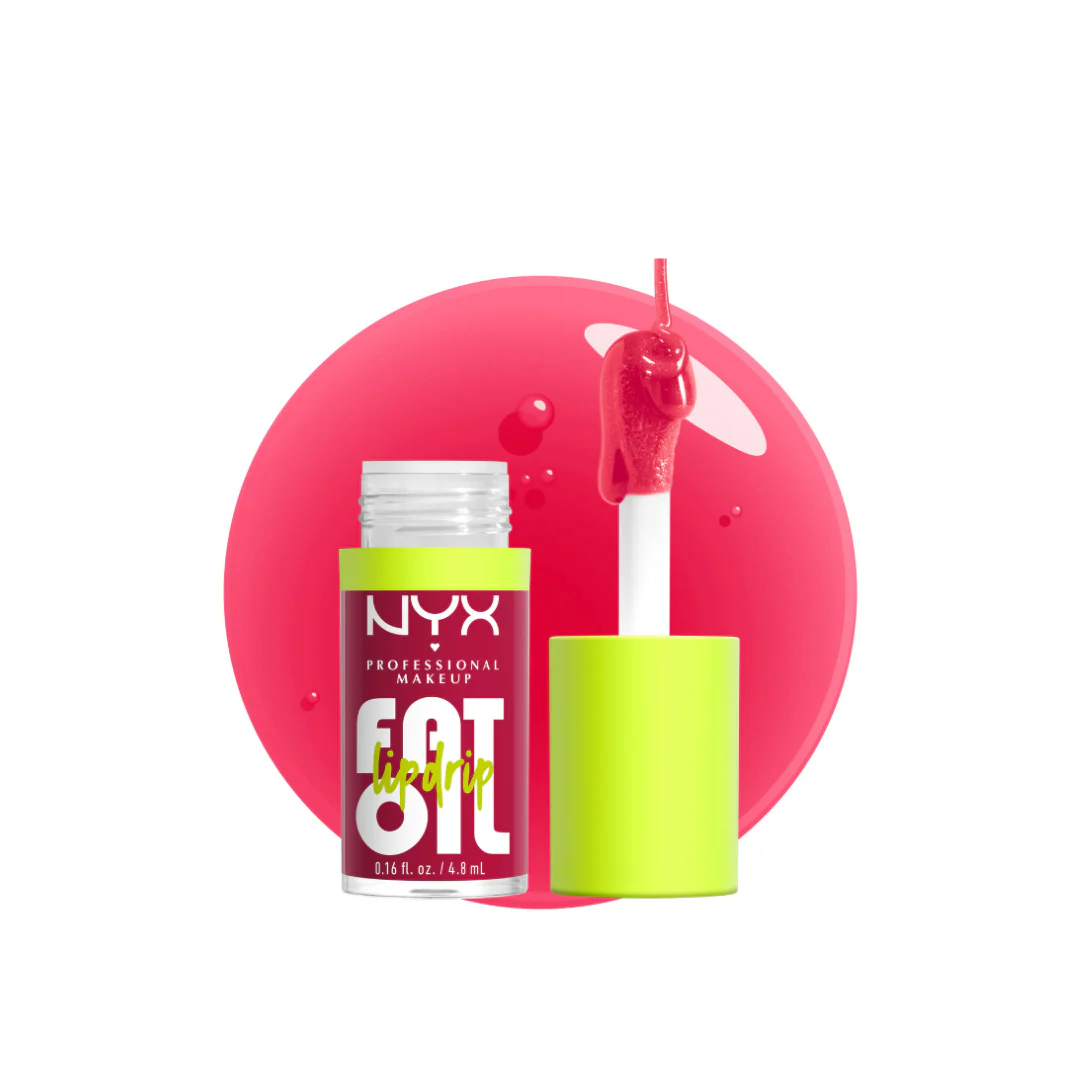 NYX Professional Makeup Fat Oil Lip Drip, Moisturizing, Shiny, Vegan Tinted Lip Gloss, Non-Sticky Finish, 12H Hydration, Squalane, Raspberry and Cloudberry Oils - Image 2
