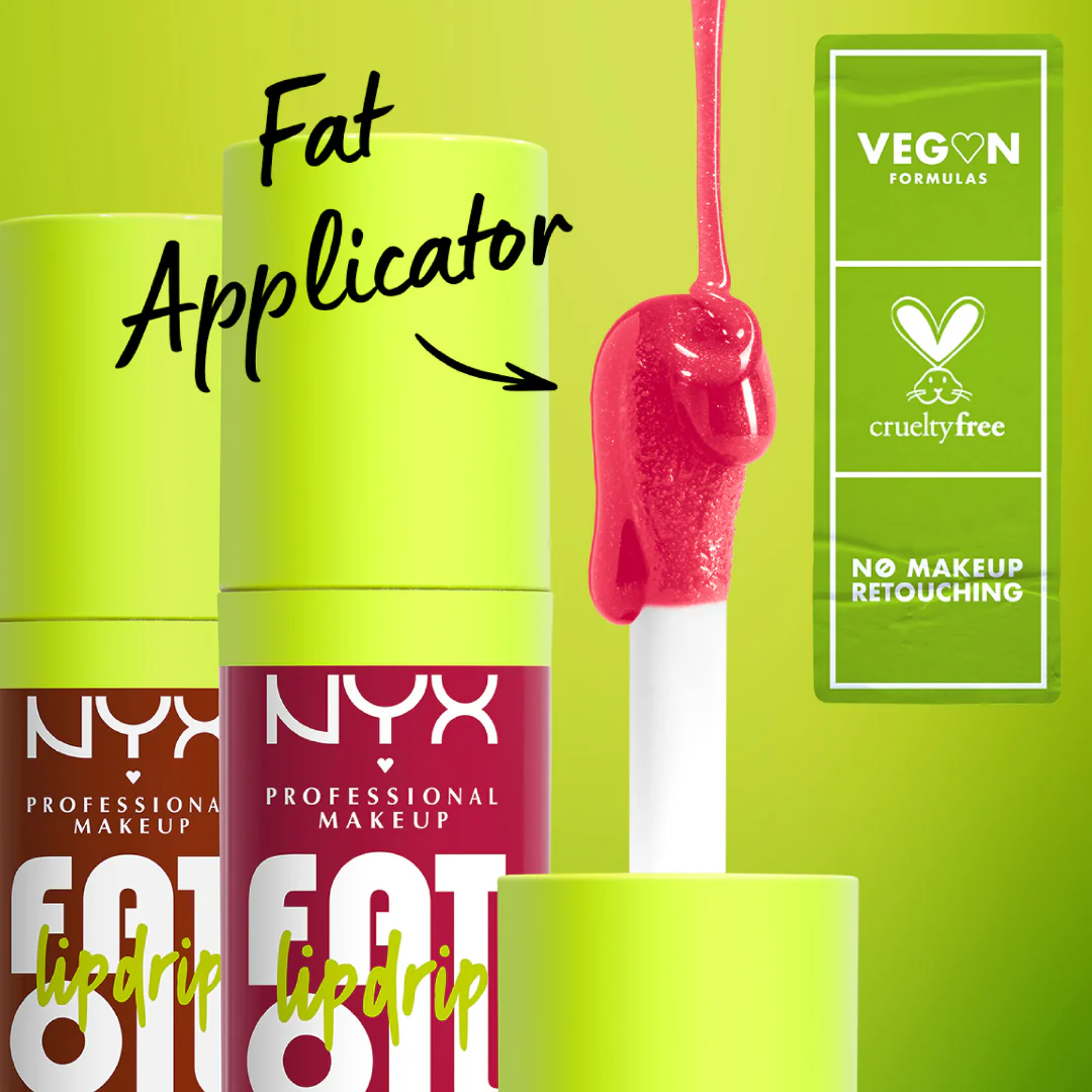NYX Professional Makeup Fat Oil Lip Drip, Moisturizing, Shiny, Vegan Tinted Lip Gloss, Non-Sticky Finish, 12H Hydration, Squalane, Raspberry and Cloudberry Oils - Image 5