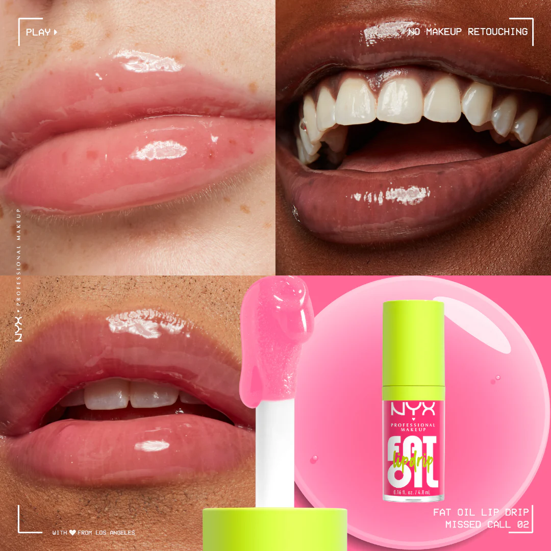NYX Professional Makeup Fat Oil Lip Drip, Moisturizing, Shiny, Vegan Tinted Lip Gloss, Non-Sticky Finish, 12H Hydration, Squalane, Raspberry and Cloudberry Oils - Image 8
