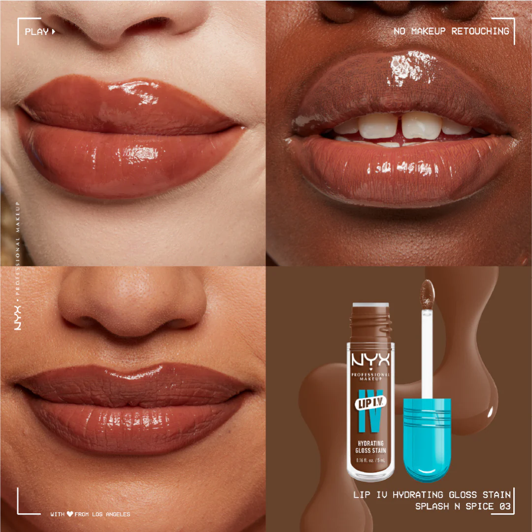 NYX Professional Makeup Lip IV Hydrating Gloss Stain, Lip Gloss, Up to 12HR Hydration, High Pigment, Wet Shine Finish - Image 16