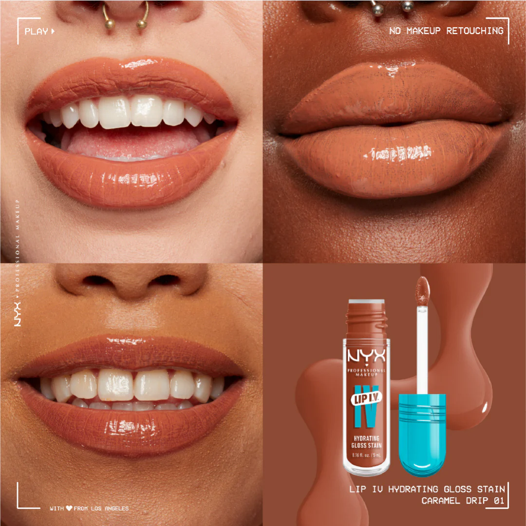 NYX Professional Makeup Lip IV Hydrating Gloss Stain, Lip Gloss, Up to 12HR Hydration, High Pigment, Wet Shine Finish - Image 19