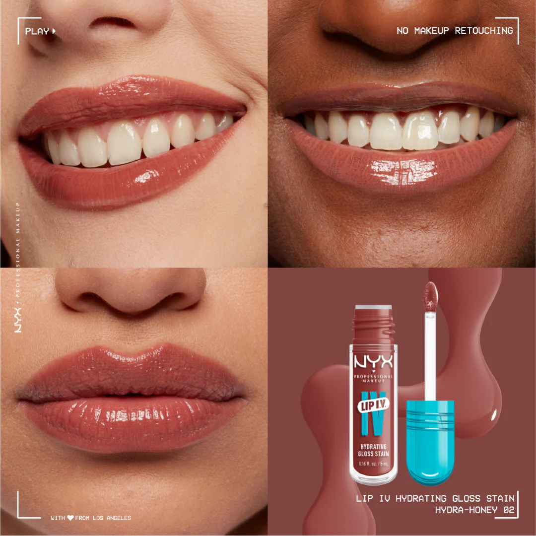 NYX Professional Makeup Lip IV Hydrating Gloss Stain, Lip Gloss, Up to 12HR Hydration, High Pigment, Wet Shine Finish - Image 22