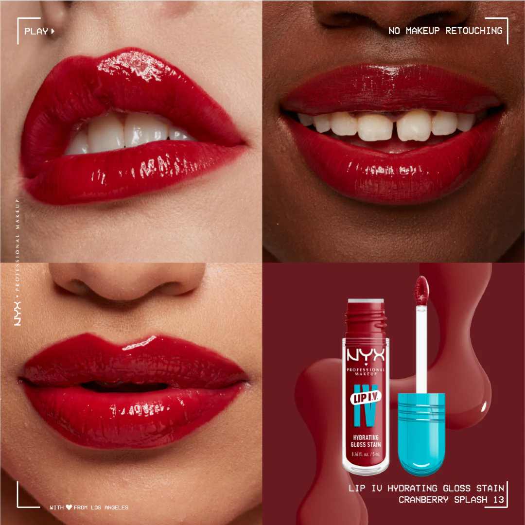 NYX Professional Makeup Lip IV Hydrating Gloss Stain, Lip Gloss, Up to 12HR Hydration, High Pigment, Wet Shine Finish - Image 26