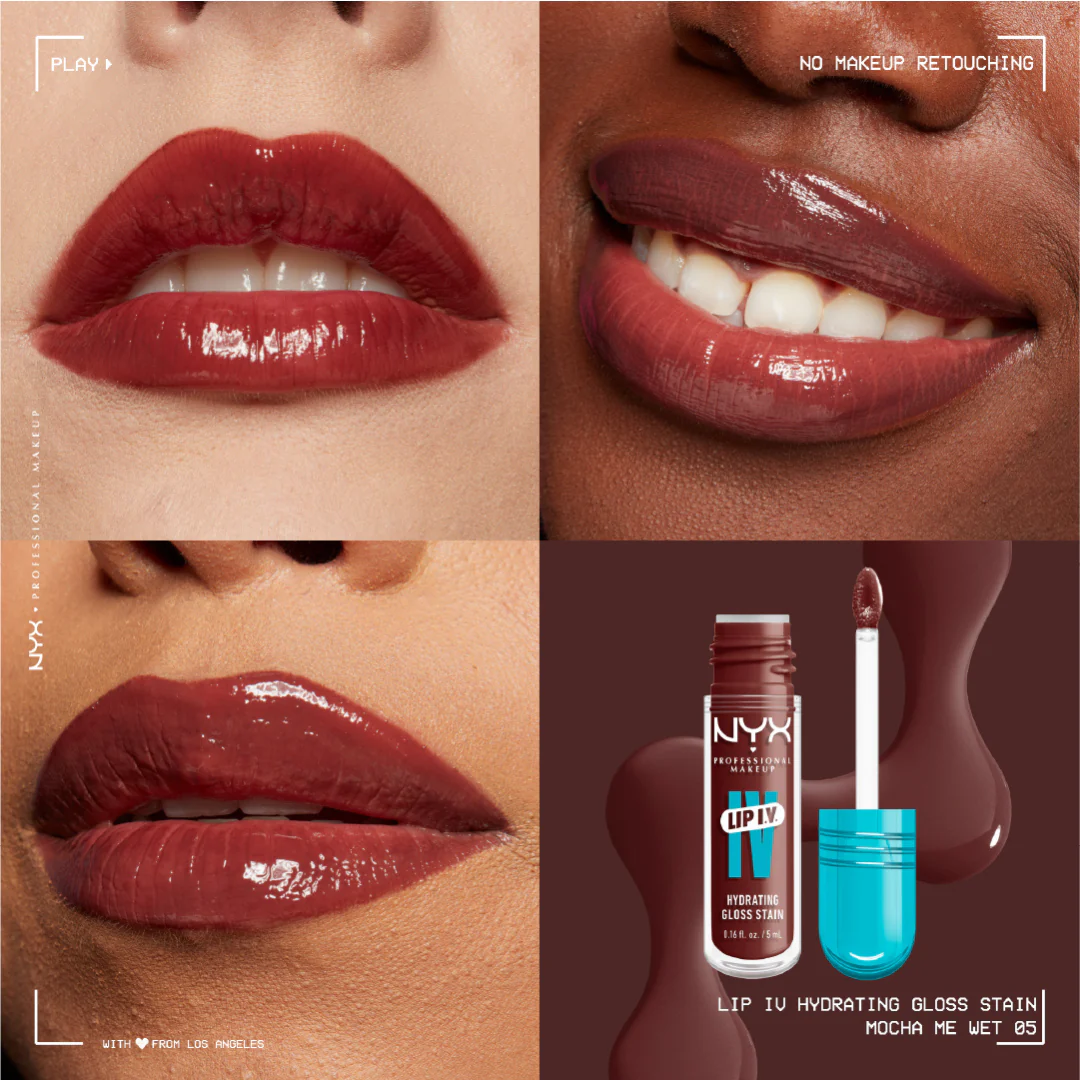 NYX Professional Makeup Lip IV Hydrating Gloss Stain, Lip Gloss, Up to 12HR Hydration, High Pigment, Wet Shine Finish - Image 29