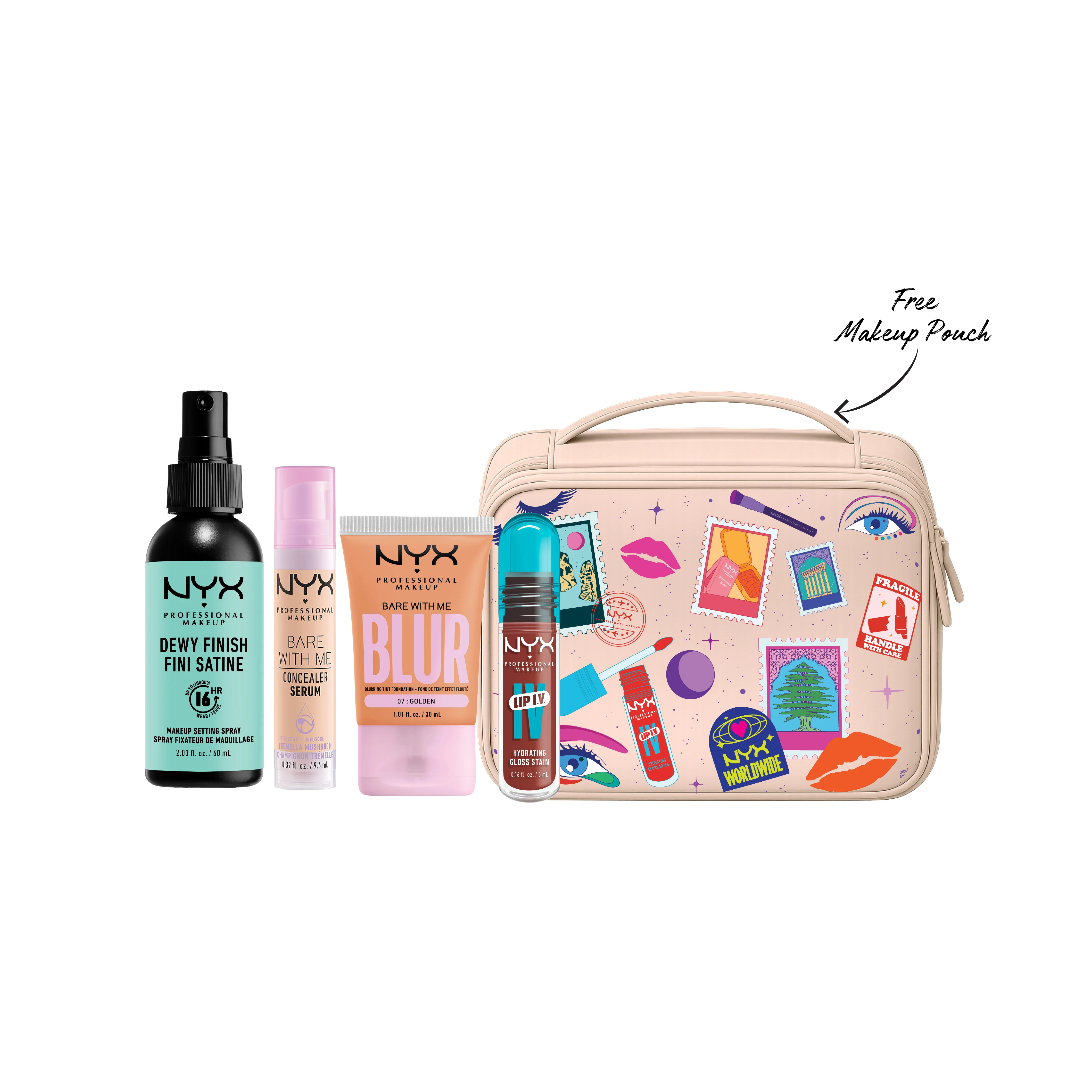 NYX Professional Makeup Locked Look Bundle + Free Pouch