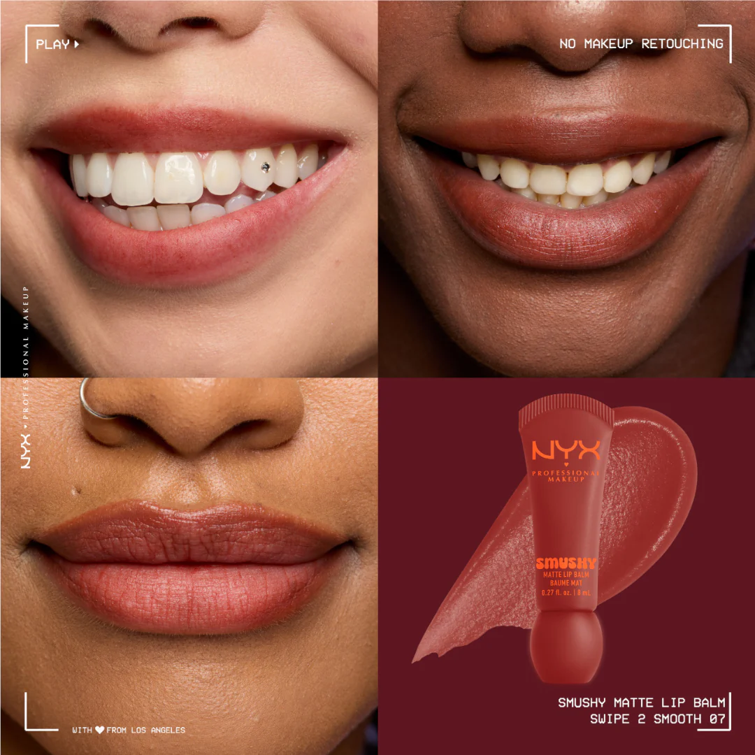 NYX Professional Makeup Smushy Matte Lip Balm, Soft Diffused Color, Matte Finish - Image 39