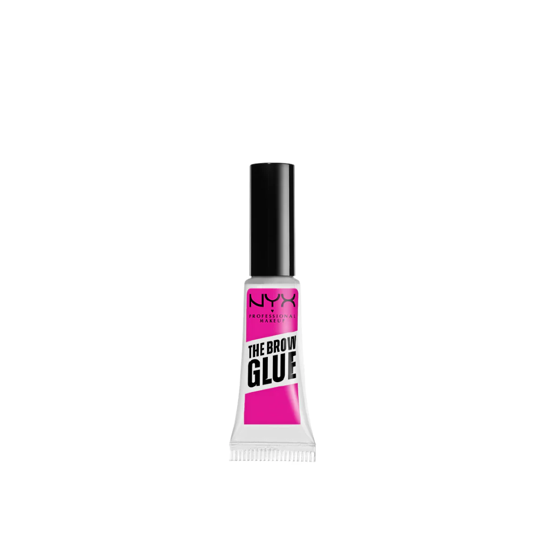 NYX Professional Makeup The Brow Glue Extreme Hold Eyebrow Setting Gel, 16 Hour Hold, Vegan Formula, Natural Finish, Brush Applicator