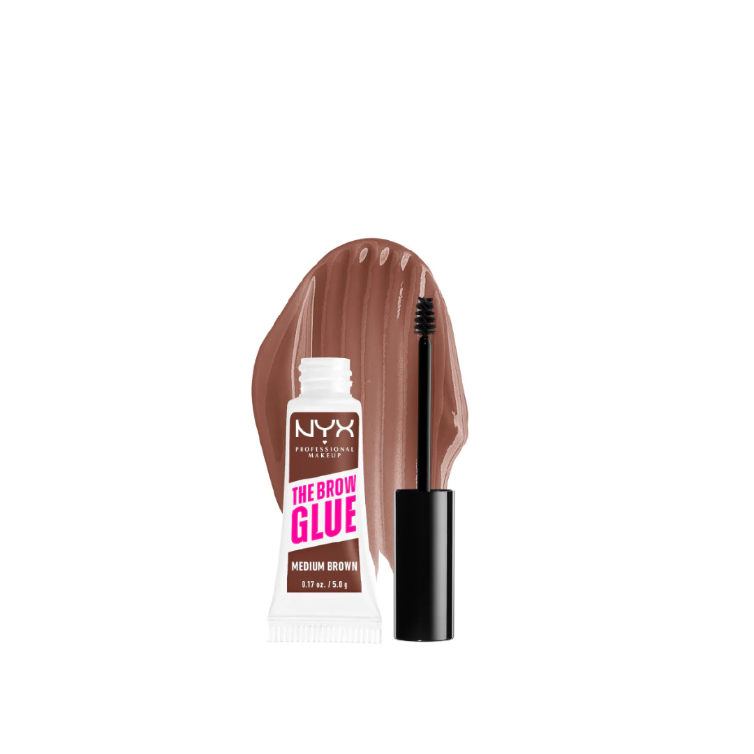 NYX Professional Makeup The Brow Glue Extreme Hold Eyebrow Setting Gel, 16 Hour Hold, Vegan Formula, Natural Finish, Brush Applicator - Image 10