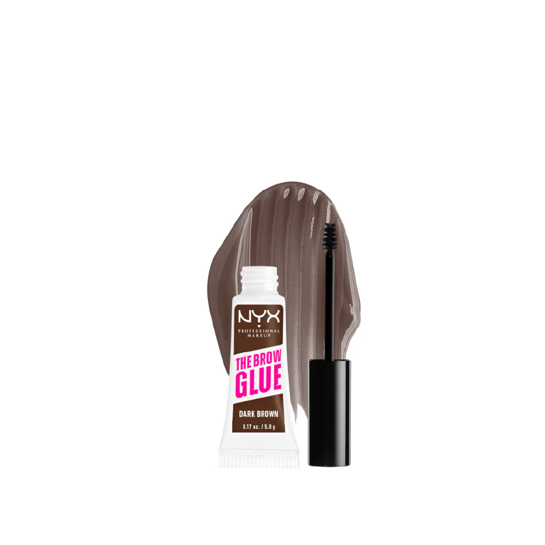 NYX Professional Makeup The Brow Glue Extreme Hold Eyebrow Setting Gel, 16 Hour Hold, Vegan Formula, Natural Finish, Brush Applicator - Image 6