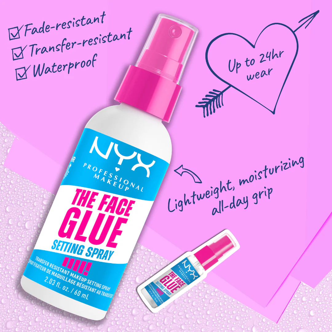 NYX Professional Makeup The Face Glue Setting Spray - Image 3