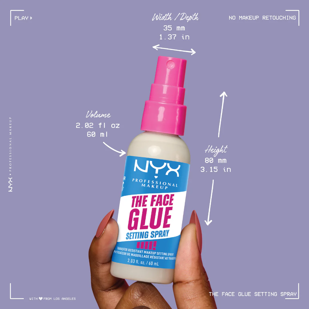 NYX Professional Makeup The Face Glue Setting Spray - Image 5