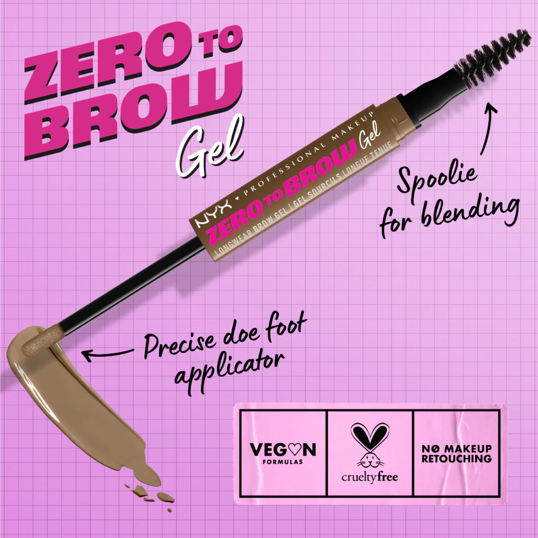 NYX Professional Makeup Zero to Brow Longwear Brow Gel, Transfer-Resistant, Fade-Resistant And Smudge-Resistant (Vegan) - Image 5