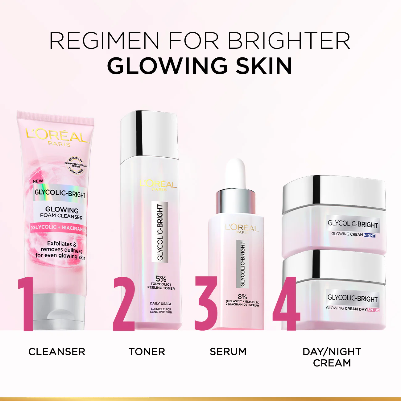 L’Oréal Paris Glycolic Bright Glowing and Brightening Day Cream with SPF30 to reduce dark spots 50 ml - Image 9