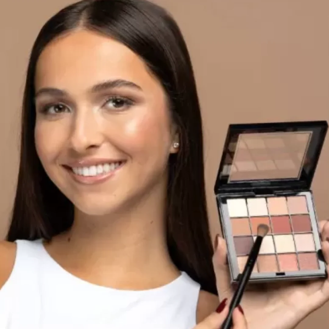 Palladio Pro Shadow 16 Count Palette In Natural Nudes - Image 2
