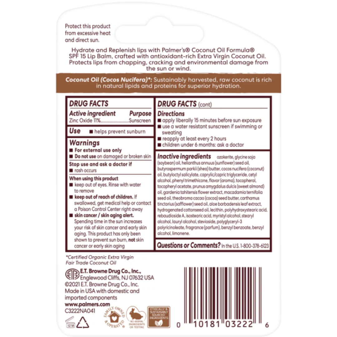 Palmer's Coconut Oil Lip Balm 5ml - Image 2