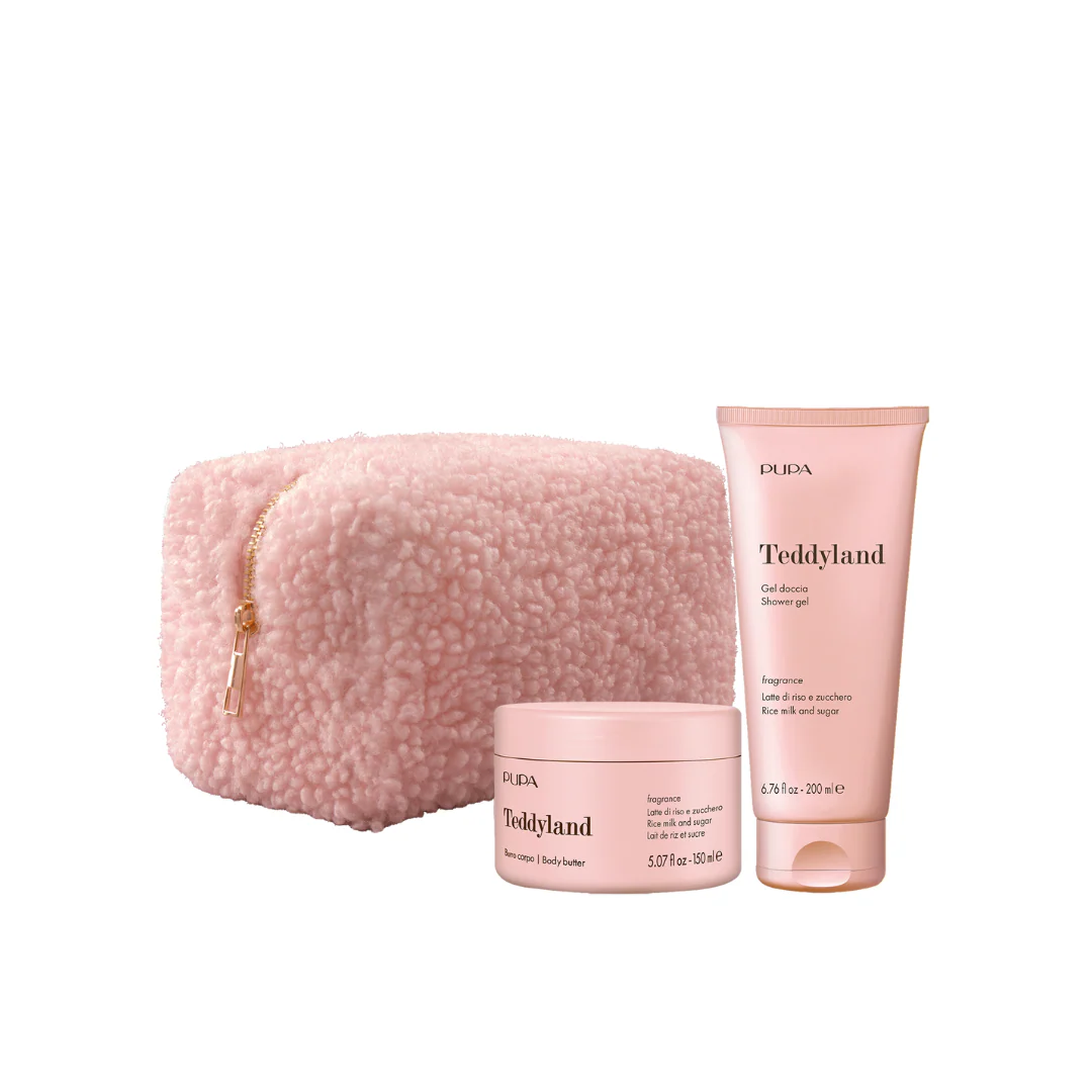 Pupa Milano Teddyland Shower Gel and Body Butter-Rice Milk and Sugar Set