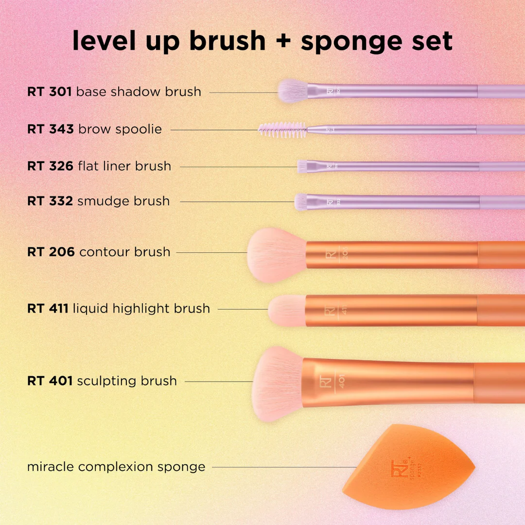Real Techniques Level Up Brush and Sponge Set - Image 4