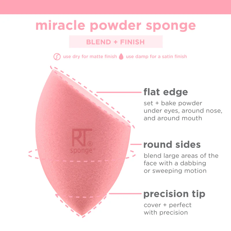 Real Techniques Miracle Powder Sponge Duo X2 - Image 6