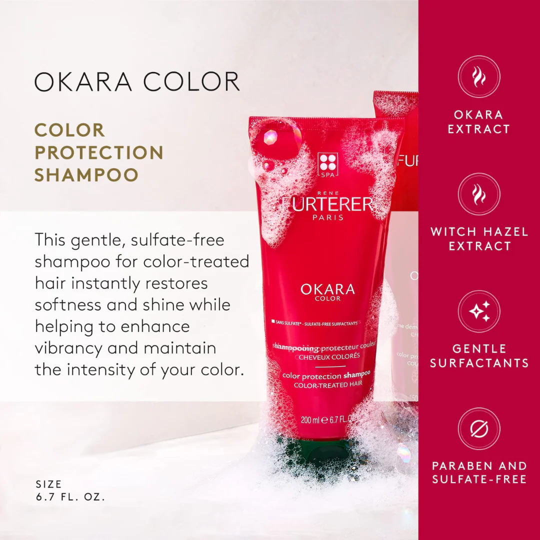 Rene Furterer Okara Protect Color Radiance Enhancing Shampoo 200ml - Image 3