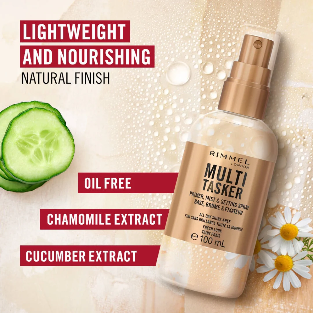 Rimmel Multi Tasker Primer, Mist & Setting Spray - Image 7