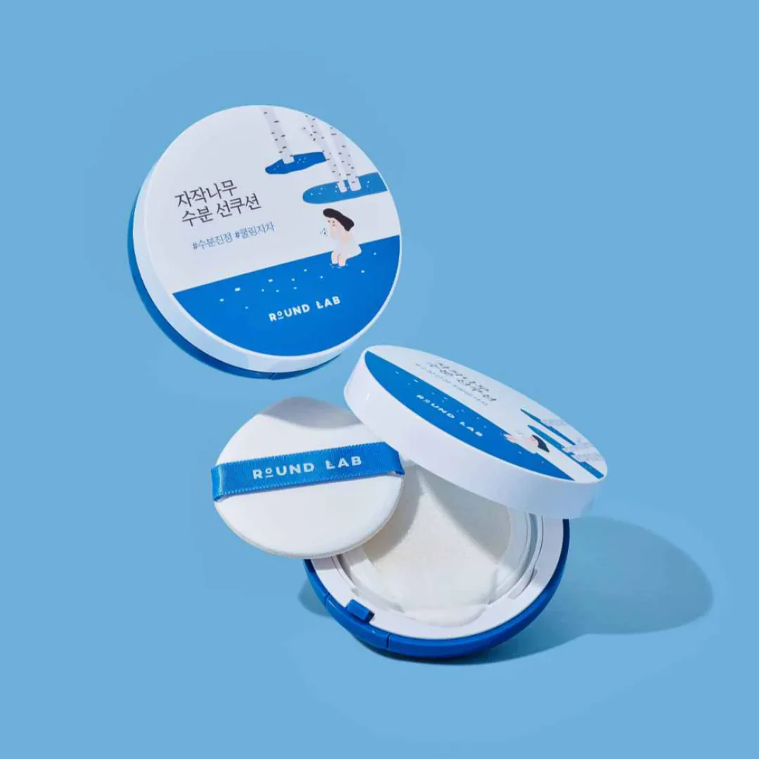 Round Lab Birch Moisturizing Sun Cushion SPF 50+, PA++++ - Image 2