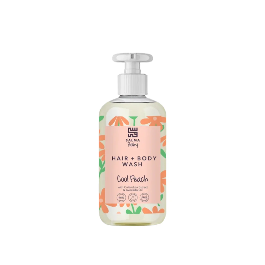 Salma Baby Hair & Body Wash Cool Peach - Image 2