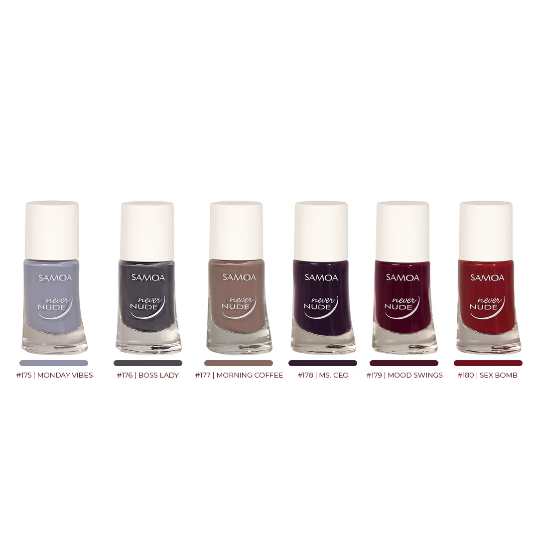 Samoa Never Nude Nail Polish Winter 2018 Collection (6 Colors)