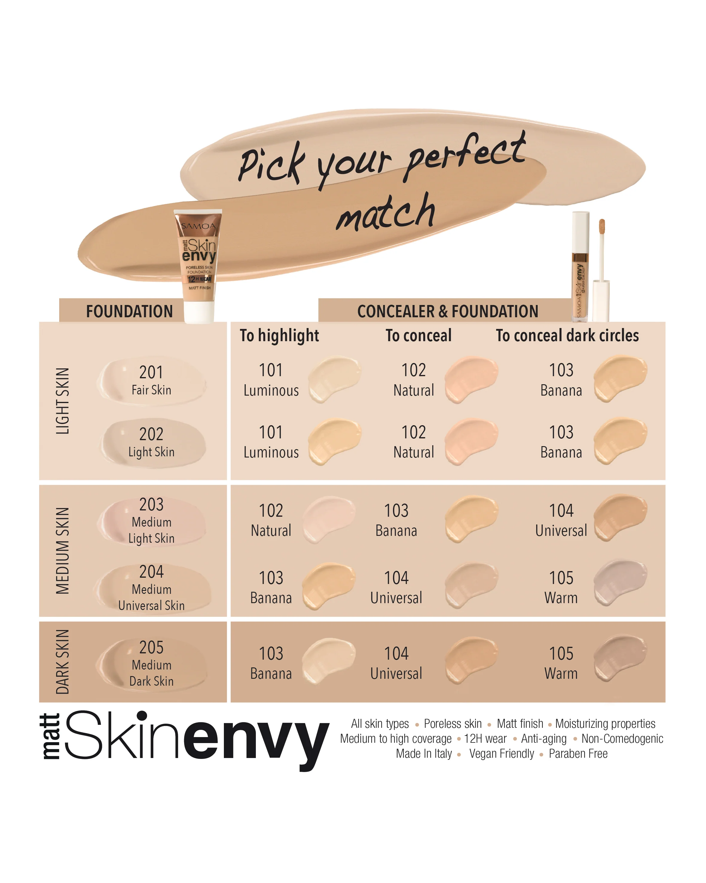 Samoa Skin Envy Matte Poreless Skin 12hr Wear Foundation - Image 7