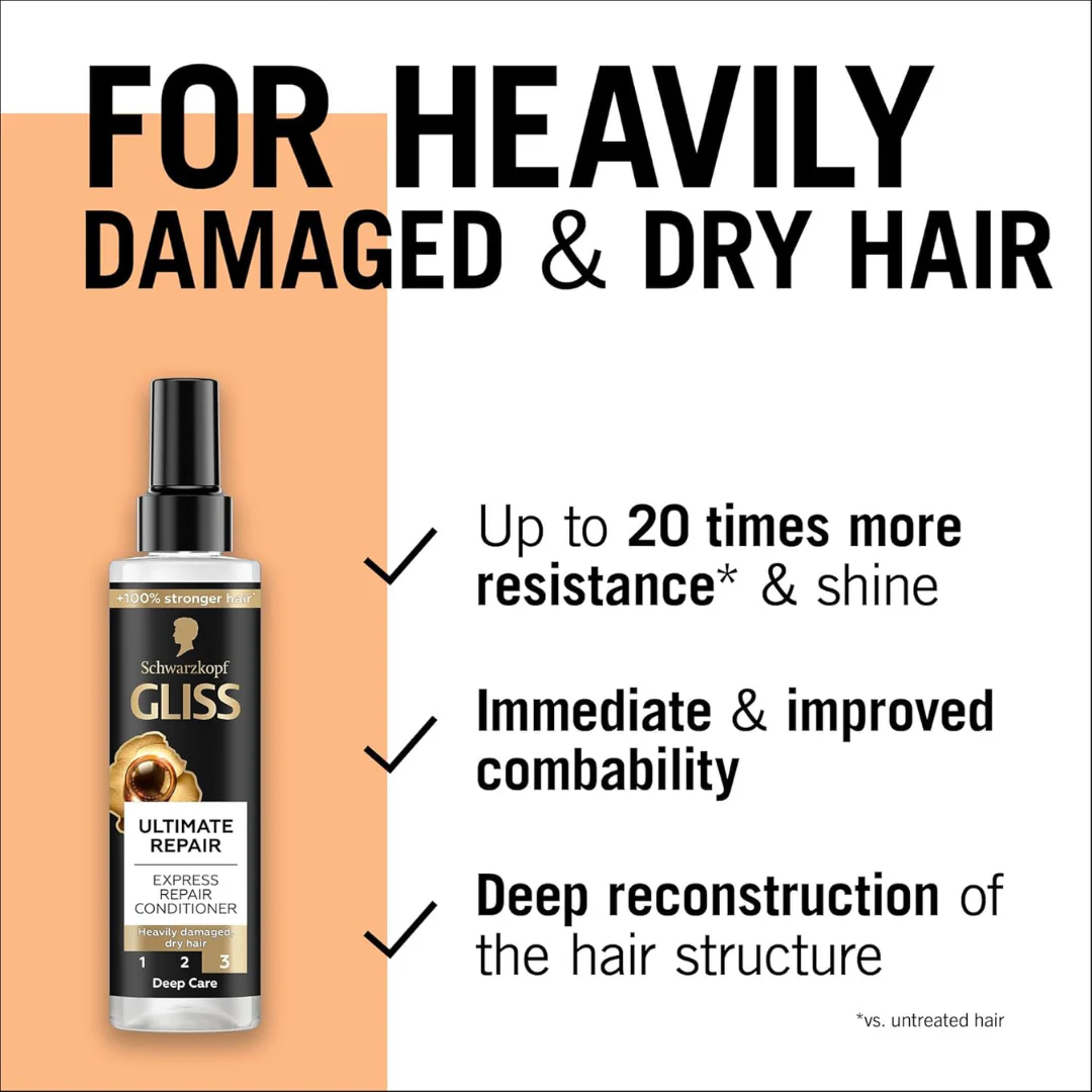 Schwarzkopf Gliss Oil Ultimate Repair 200ml - Image 3